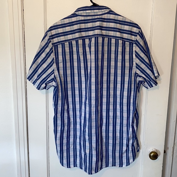 Timberland plaid short sleeve shirt button down casual top with pocket - Picture 4 of 8